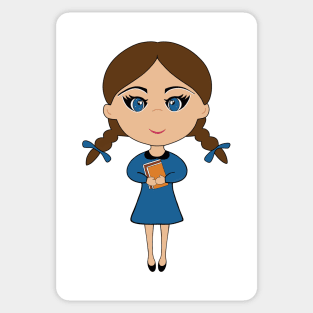 Book Girl Sticker